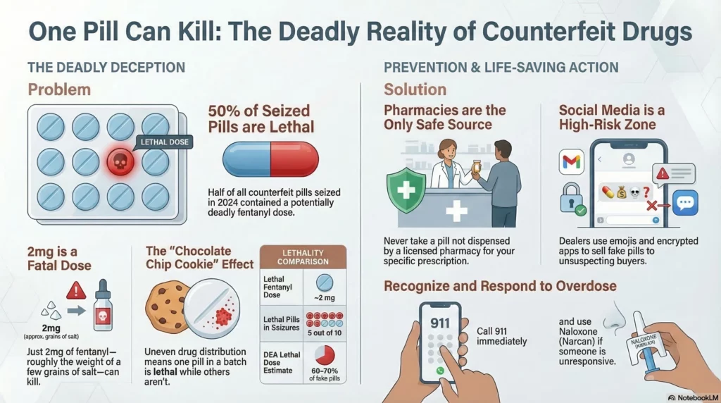 Counterfeit Pills infographics 