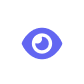 Blue eye icon representing visibility or view status