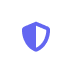 Purple shield logo representing security and protection.