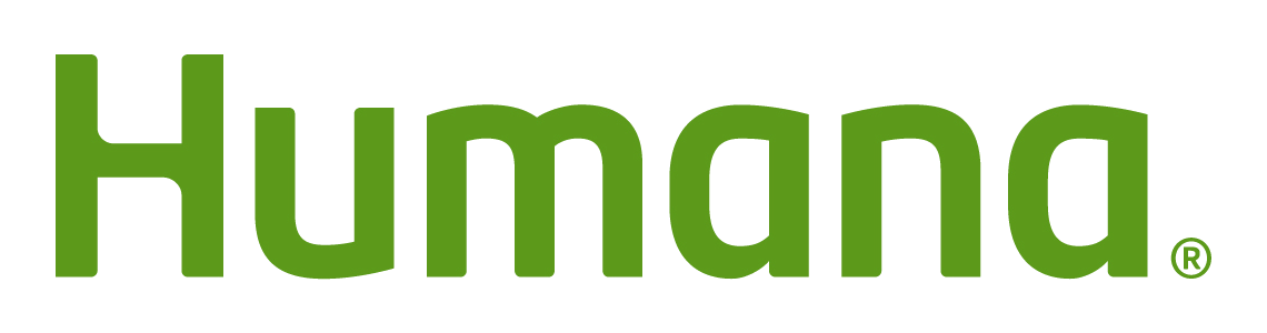 Humana logo in bold green letters on a black background
