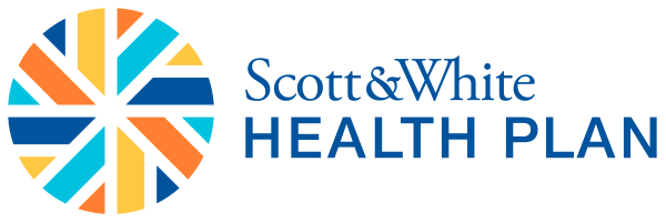 Scott&White HEALTH PLAN logo with a multicolored circular wheel emblem to the left of the blue text 'Scott&White HEALTH PLAN'.
