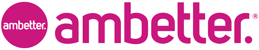 Ambetter logo: magenta circle with white 'ambetter' and the brand name in magenta text on the right.